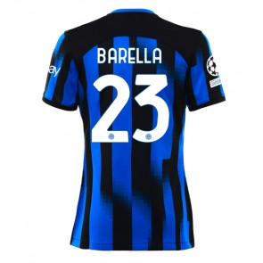 Inter Milan Nicolo Barella #23 Hjemmebanetrøje Dame 2023-24 Kort ærmer